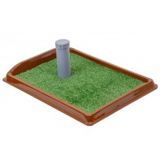 Redplastic Туалет со столбиком прямоугольный серия "Рокки" для собак мелких пород с искусственной травой, 55*40 см. (арт. 2934) 