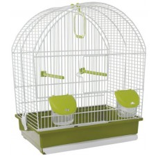 Клетка Voltrega для птиц бело-зеленая, 25.5x41x48 см. (арт. TY001642BV)