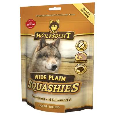 Wolfsblut Squashies Wide Plain Large Breed мягкое печенье для собак крупных пород с кониной "Широкая равнина" 300 гр