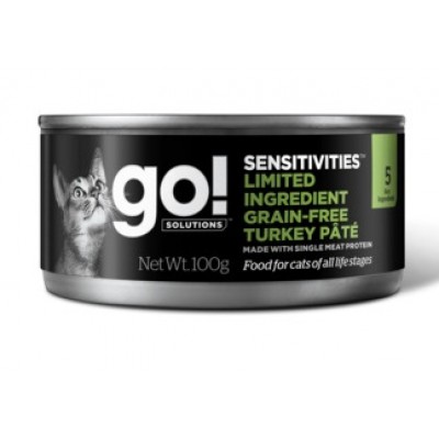 GO! Limited Ingredient Grain-Free Turkey Pâté for cats - консервы для кошек беззерновые с индейкой с чувствительным пищеварением