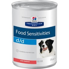 Hill's Prescription Diet d/d Food Sensitivities - влажный диетический корм для собак при пищевой аллергии, с лососем 370 г