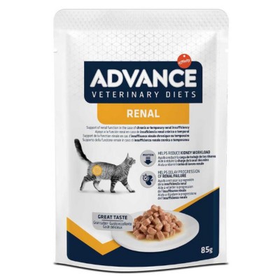 Advance Cat Diets Renal Adult - влажный корм для взрослых кошек с проблемами почек, курица и свинина, 85 г (арт. 5813)