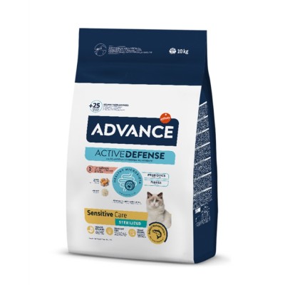 Advance Sensitive Sterilized - сухой корм для стерилизованных кошек с чувствительным пищеварением, лосось