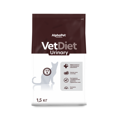 AlphaPet Vet Diet Urinary Cat - сухой корм для взрослых кошек при заболеваниях нижних отделов мочевыводящих путей