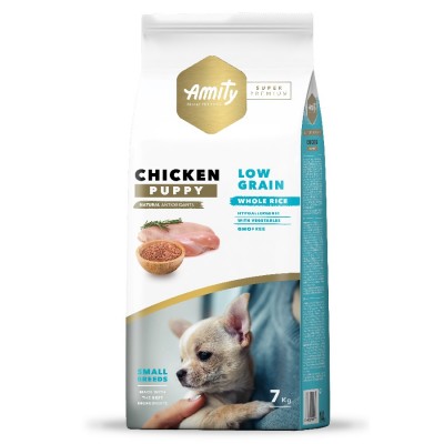 Amity Super Premium Puppy Mini Chicken - низкозерновой корм для щенков мелких пород, с курицей