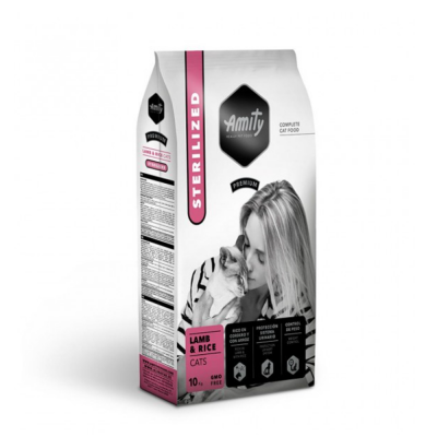 Amity Premium Sterilized Cats Lamb & Rice - сухой корм для взрослых стерилизованных кошек,  с ягненком и рисом