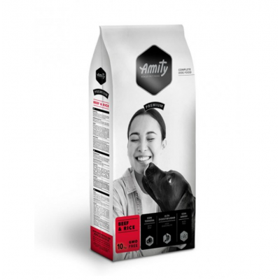 Amity Premium Adult Dog Beef & Rice - cухой корм для взрослых собак всех пород, с говядиной и рисом
