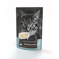 Aller Petfood Tasty - влажный корм для взрослых кошек с рыбой, 85г*25 шт