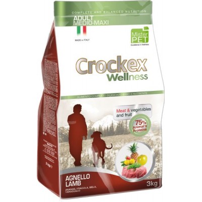 Crockex Wellness Adult Lamb and Rice 25/15 - корм для взрослых собак крупных и средних пород с ягнёнком и рисом