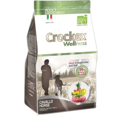 Crockex Wellness Adult Horse and Rice 25/15 - корм для взрослых собак крупных и средних пород с кониной и рисом