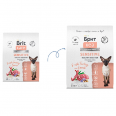 Brit Care Cat Sensitive Healthy Digestion - сухой корм для кошек, для здорового пищеварения, с индейкой и ягнёнком