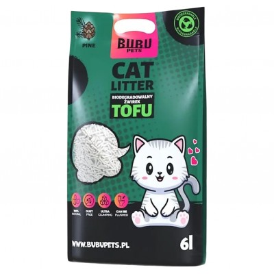 Bubu Pets Tofu Pine - комкующийся соевый наполнитель c ароматом сосны