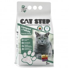 Cat Step Compact White French Soap - белый комкующийся минеральный наполнитель для кошачьих туалетов