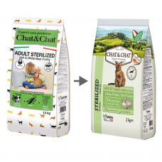 Chat&Chat Expert Adult Cat Sterilised - сухой корм для взрослых стерилизованных кошек, с птицей