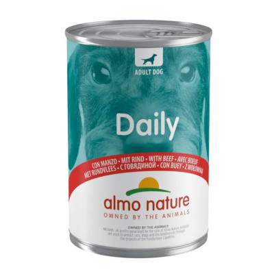 Almo Nature Daily Menu Beef - консервы для собак, Меню с говядиной, 400 г