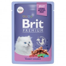 Brit Premium Kitten Rabbit - влажный корм для котят, кролик в желе, 85 г (арт. 5050123)