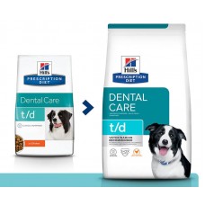 Hill's Prescription Diet t/d Dental Care - cухой диетический корм для собак для поддержания здоровья полости рта, с курицей 