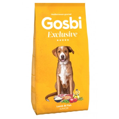 Gosbi Exclusive Lamb & Fish Junior - низкозерновой сухой корм для щенков средних и крупных пород, с ягненком и рыбой