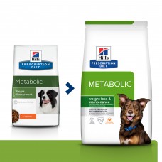  Hill's Prescription Diet Metabolic - сухой диетический корм для собак, способствует снижению и контролю веса, с курицей 