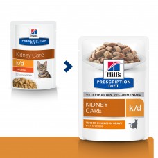 Hill's Prescription Diet k/d Kidney Care - влажный диетический корм для кошек при хронической болезни почек, с курицей 
