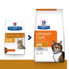 Hill's Prescription Diet s/d Urinary Care - сухой диетический корм для кошек при профилактике мочекаменной болезни (мкб), c курицей 