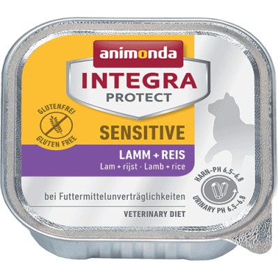 Animonda Integra Protect Sensitive - консервы для кошек при пищевой аллергии, c ягненком и рисом, 100 гр. (арт. 86851)