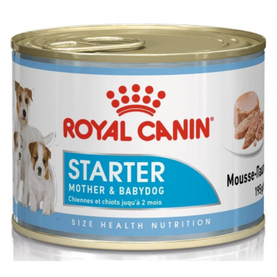 Royal Canin Starter Mousse - влажный корм для беременных сук и щенков до 2-х месяцев (195 гр.)