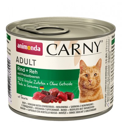Carny Adulte - консервы для кошек, говядина, оленина, брусника (арт. 83700)