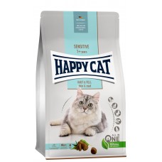 Happy Cat Sensitive Haut & Fell - сухой корм для кошек с проблемами кожи и шерсти, с курицей