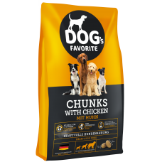 Happy Dog Dog's Favorite Chunks Chicken - полнорационный корм для взрослых собак, курица