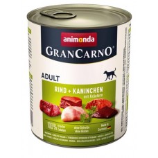 GranCarno Original Adult - консервы для собак (кролик, травы) (400 г) (арт. ВЕТ82756) 