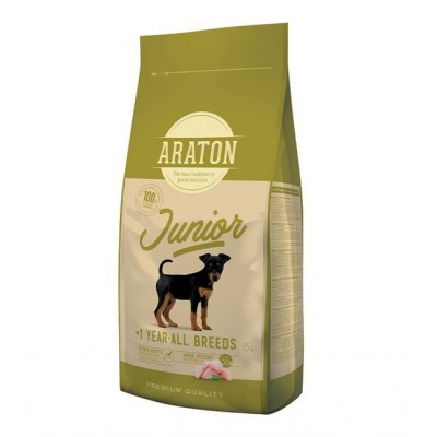 Araton Junior All Breeds Chicken - полноценный сухой корм для щенков всех пород, с курицей