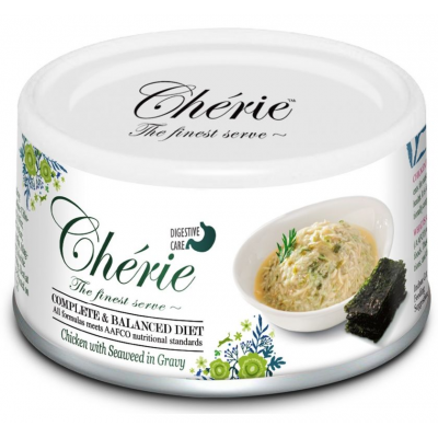 Cherie Complete&Balanced Diet Digestive Care Chicken Seaweed - консервы для кошек, курица и морские водоросли в соусе, 80 г