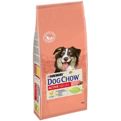 Dog Chow Adult Active - корм для взрослых активных собак с курицей.
