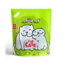 For Cats силикагелевый наполнитель с ароматом зеленого чая впитывающий