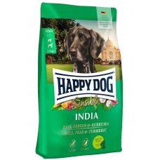 Happy Dog India - вегетарианский корм с рисом, горохом и куркумой для взрослых собак с чувствительным пищеварением