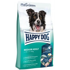 Happy Dog Supreme Fit & Well Medium Adult - корм для взрослых собак средних пород, птица, ягненок, лосось и рис