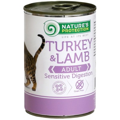 Nature's Protection Cat Sensible Digestion Turkey & Lamb - консервы для кошек с чувствительным пищеварением с индейкой и ягненком