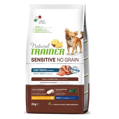 Trainer Natural Sensitive No Grain Mini Adult - беззерновой корм для взрослых собак мелких пород с чувствительным пищеварением (форель)