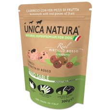 Unica Natura Real GRAND SABLÉ - печенье для взрослых собак с клюквой, 300 г