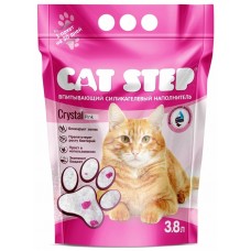 Cat Step Наполнитель для кошачьих туалетов Crystal Pink, 3,8л., силикагелевый впитывающий (арт. 20363016)