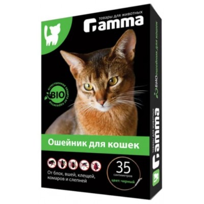 Gamma Ошейник БИО для кошек от внешних паразитов, 350*9*3мм (арт. 22302003)