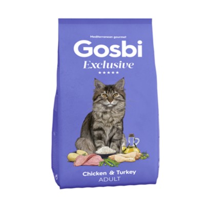 Gosbi Exlusive Adult Cat Chicken&Turkey - сухой диетический корм для взрослых кошек, индейка и курица