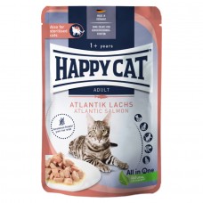 Happy Cat Culinary AtlantikLachs - влажный корм для кошек, мясные кусочки в соусе, лосось 85 г