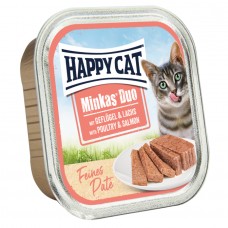 Happy Cat Adult Minkas DUO Poultry&Salmon - паштет для кошек, птица с лососем, 100 г