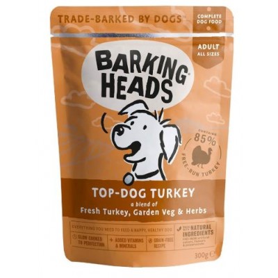 Barking Heads - паучи для собак с индейкой "Бесподобная индейка" Top Dog Turkey (300 г)