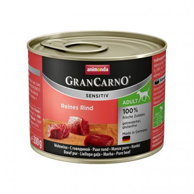 GranCarno Sensitiv Adult - консервы для собак, говядина (200 г) (арт. ВЕТ82400)