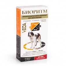 Веда БИОРИТМ для собак крупных размеров (более 30 кг) - функциональный витаминно-минеральный комплекс, 48 табл.