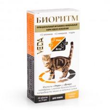 Веда БИОРИТМ со вкусом курицы для кошек - функциональный витаминно-минеральный комплекс, 48 табл.
