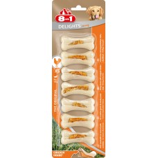 8 in 1 DELIGHTS Strong ХS - косточки сверхпрочные с куриным мясом для мелких собак, 7,5 см, 7 шт (арт. DAI110668)